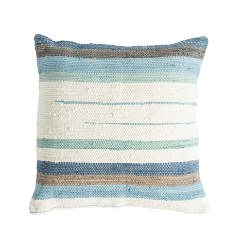 Blue & White Striped Floor Pillow