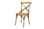 Cross Back Chair Natural with Rattan Seat