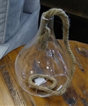 Glass Hanging Vase w/ Rope