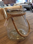 10" Glass Jar with Rope Handle