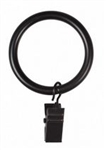 Large Clip Curtain Rings, Black