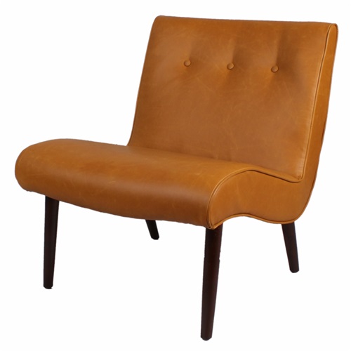 The Luna Chair - Caramel Bonded Leather