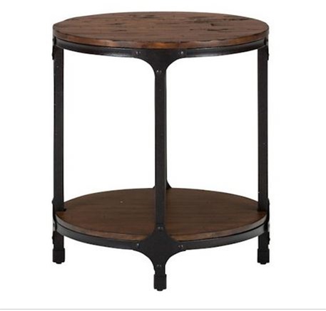 Factory Mill Round Side Table