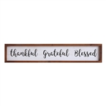 Thankful Grateful Blessed Wall Decor