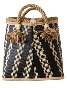 Wicker Basket with Rope Handles